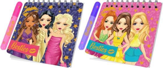 Produktbild Besties Mini-Notizbuch mit Stift (8 x 8 cm)