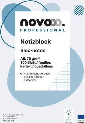 Image du produit Novooo Bloc-notes A5 (A5, Quadrillé)