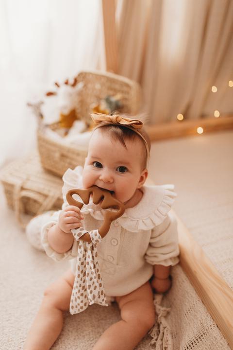 Actual product image Kikadu Cuddle cloth rubber giraffe