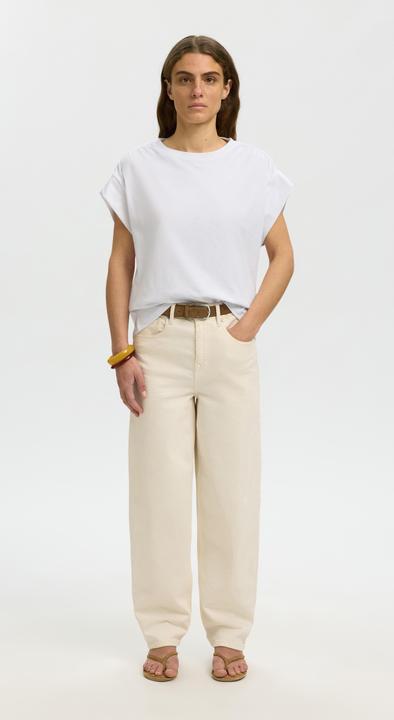 Immagine prodotto Selected Baumwoll Oberteil mit kurzen Ärmeln (M)