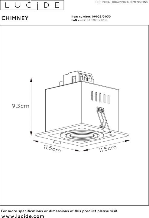 Produktbild Lucide Chimney (GU10)