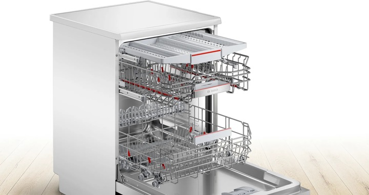 Immagine prodotto Bosch Hausgeräte Serie 6, Lavastoviglie a libero posizionamento, 60 cm, Bianco, SMS6ECW00E