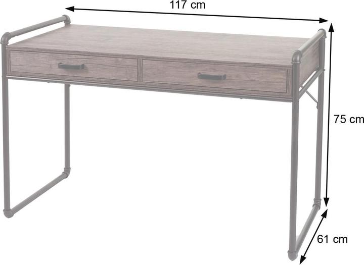 Image du produit Jamb Bureau 120x70cm (117 x 61 x 75 cm)