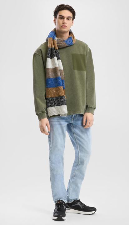 Produktbild s.Oliver Sweatshirt Gewaschenes Sweatshirt mit Kontrast-Detail (M)