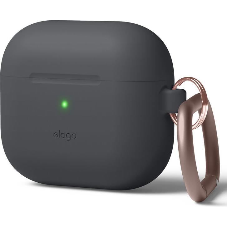 Elago AirPods 3 Silicone Hang Case (Kopfhörer Tasche), Kopfhörertasche + Schutzhülle, Grau