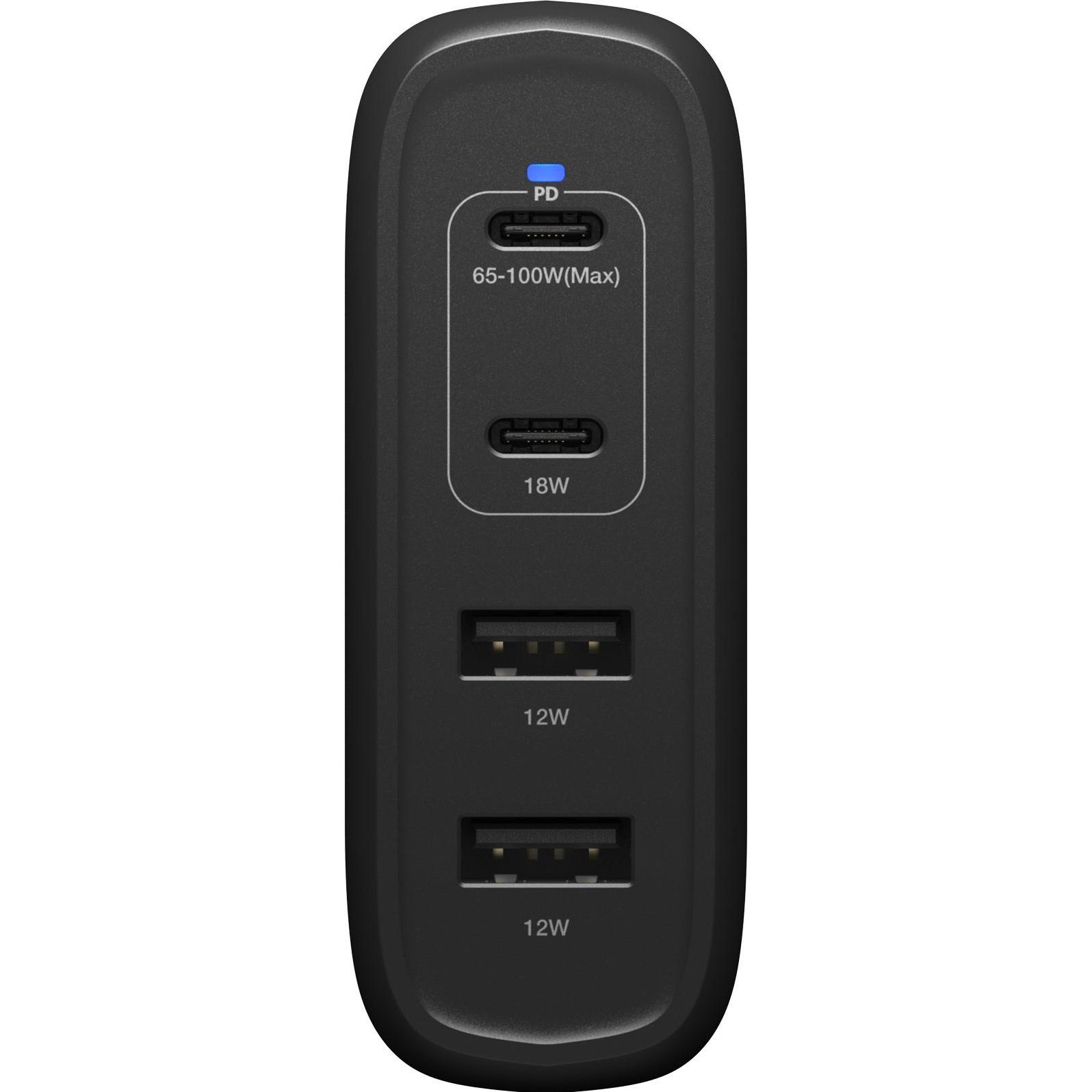 Thumbnail - OtterBox EU GaN Schnellladegerät (100 W), USB Ladegerät, Schwarz