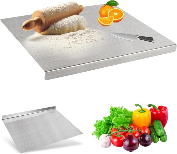 Immagine prodotto Focenat Edelstahl Schneidebrett mit Anschlagkante