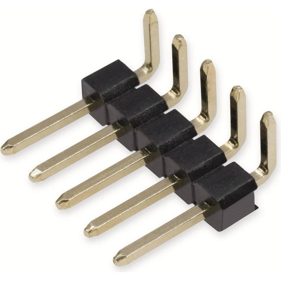 Eneroid, Multimeter, Stiftleiste, abgewinkelt, vergoldet, 1x 5-polig, 10 Stück