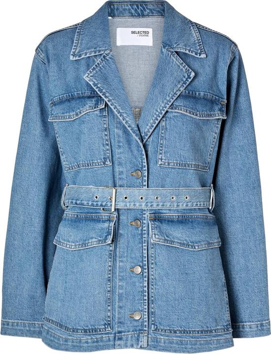 Actual product image Selected Belted denim jacket (40)