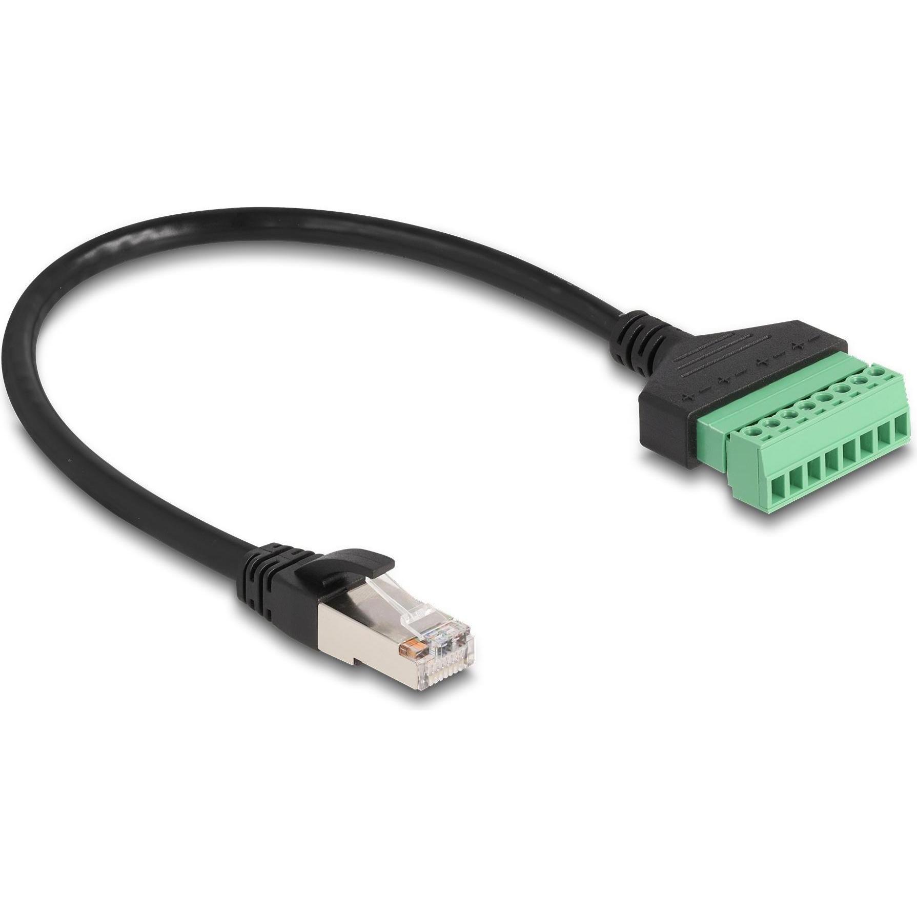 Thumbnail - Delock Terminalblock - RJ45 Kabel 1 Stück (U/UTP, CAT6, 0.30 m), Netzwerkkabel