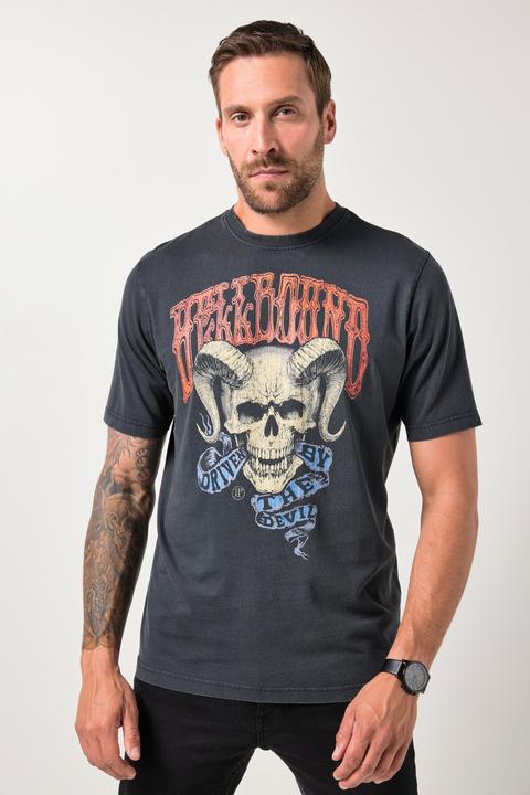 Actual product image JP1880 T-shirt, half sleeve, chest print, vintage look, up to 8 XL (XXL)
