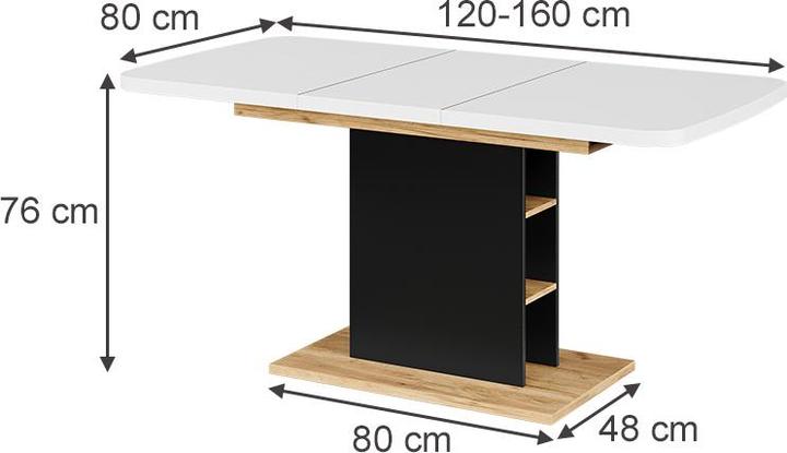 Produktbild Vicco Esszimmertisch Fenaro (80 x 120 x 77.30 cm)