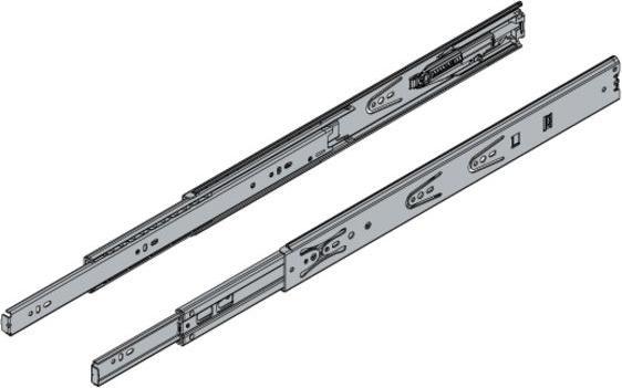 Image du produit Hettich Schubladenschiene Vollauszug 400 mm mit Anschlagdämpfung chromatiert 9126921 2 Stück