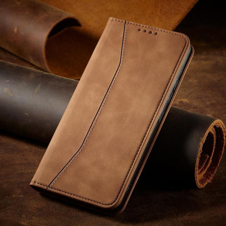 Produktbild Hurtel Magnet Fancy Case für Samsung Galaxy S23+ Flip Cover Wallet Stand Braun (Samsung Galaxy S23+)