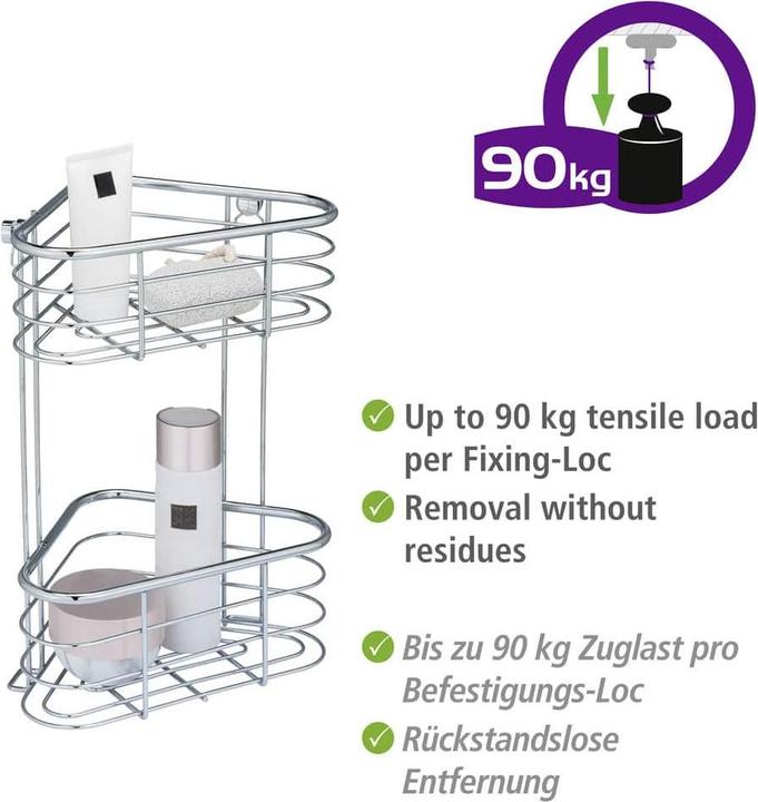 Produktbild Wenko Eckregal 2 Etagen Trestina (25 x 16.50 x 35 cm)