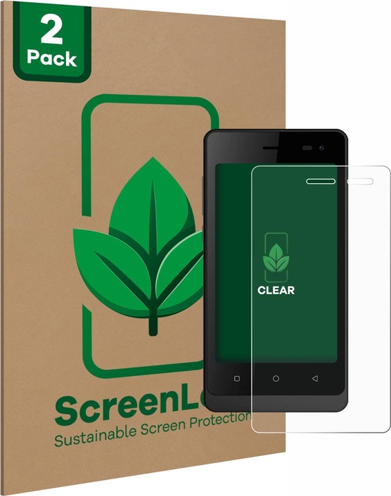 Actual product image ScreenLeaf Protective film sustainable screen protector screen protector film clear transparent (2 Piece, Logicom Wave 2)