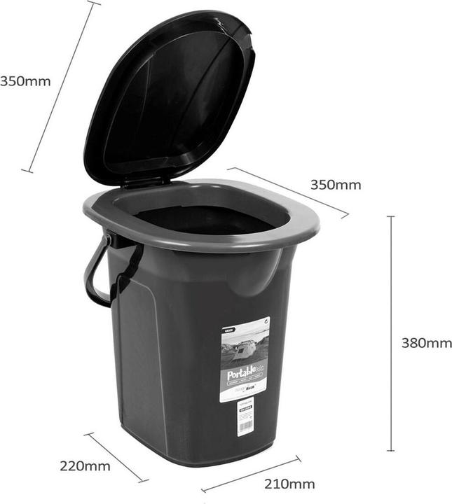 Produktbild Greenblue Dark green orange portable toilet (GB320GO)