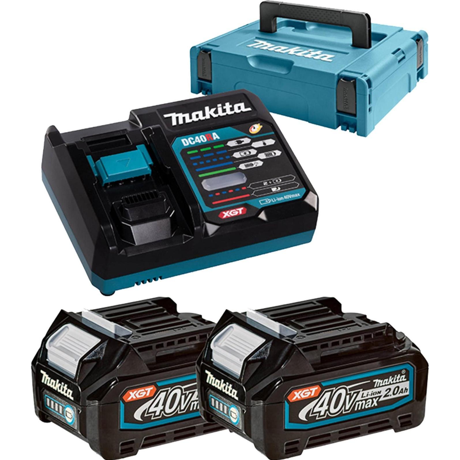 Makita, Batteria + Caricatore, Kit di alimentazione Li 40V 2.0Ah (40 V)