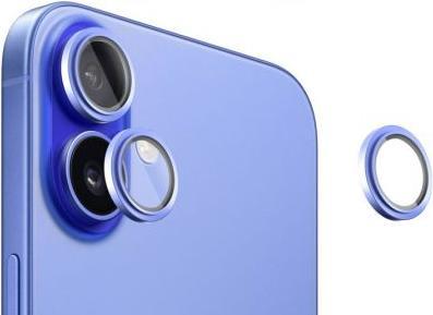 Actual product image Evelatus Protective glass Apple iPhone 16 / 16 Plus Camera Lens Protector Armor Ultramarine (1 pcs., Apple iPhone 16, Apple iPhone 16 Plus)