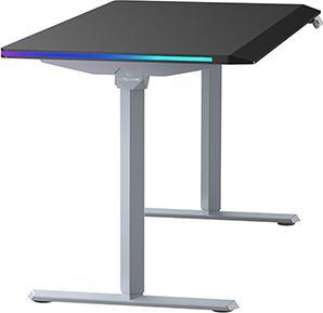 Actual product image Ultradesk Gaming-Tisch QUEST, 140x70cm, 72-120cm, grau-schwarz