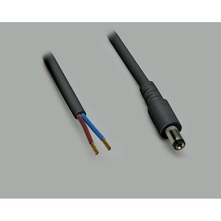 Thumbnail - BKL Electronic Niedervolt-Anschlusskabel, Elektronikkabel + Stecker, Schwarz