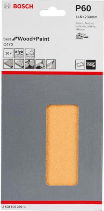 Produktbild Bosch Professional Zubehör Schwingschleifpapier mit Klett (60)