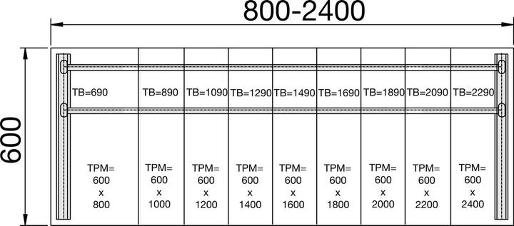 Produktbild Ziehl mewa Tischgestell C 3000 Seitenteil links Tiefe 550 mm RAL 7016