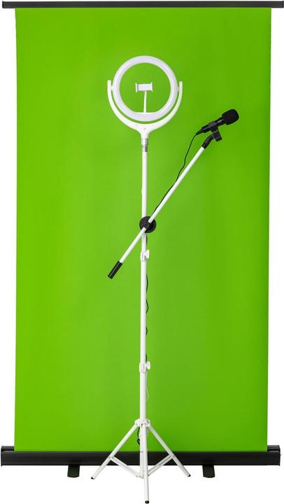 Actual product image FTM Streaming Kit (Greenwall, Microphone, Tripod) (Video light)