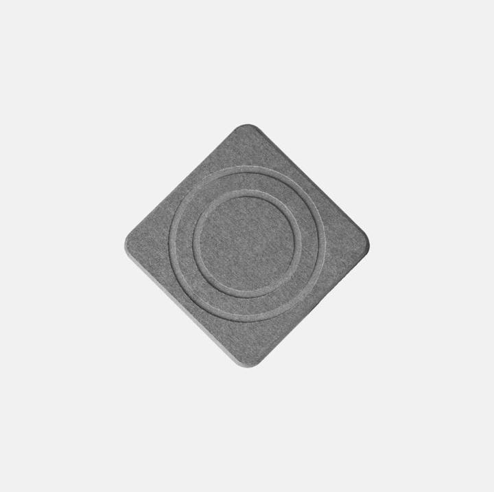 Actual product image Moonstone Alba Glass Coaster dark grey (1 x, Glass coaster)