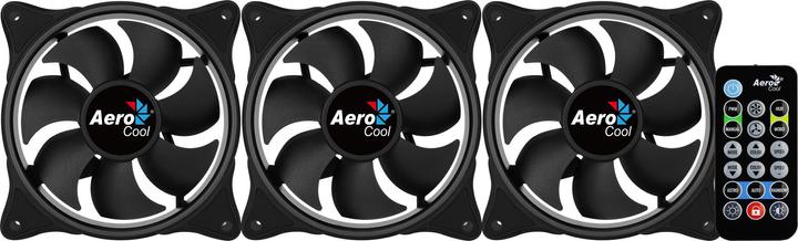 Actual product image AeroCool Eclipse 12 Pro ARGB fan, pack of 3, including controller (120 mm, 3x)