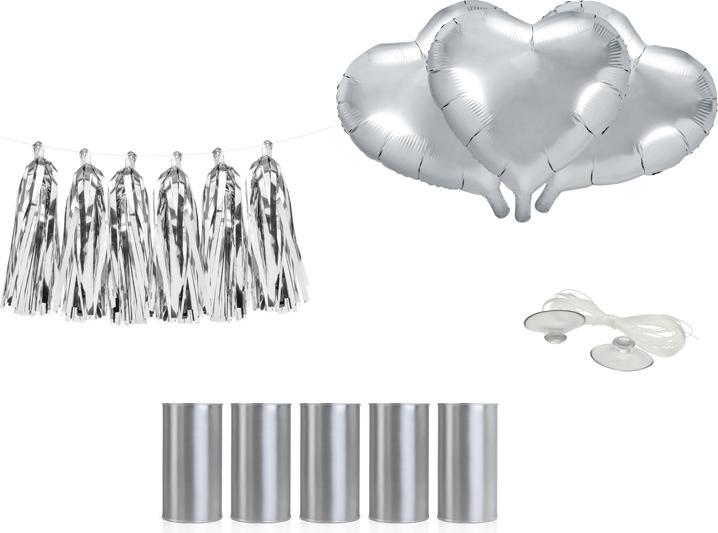Partydeco Kit de décoration de voiture pour les mariages DIY (1 pcs)