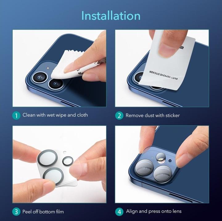 Actual product image Screenguard Camera Protector Apple iPhone 12 Camera Protector Glass (1 Piece, Apple iPhone 12)