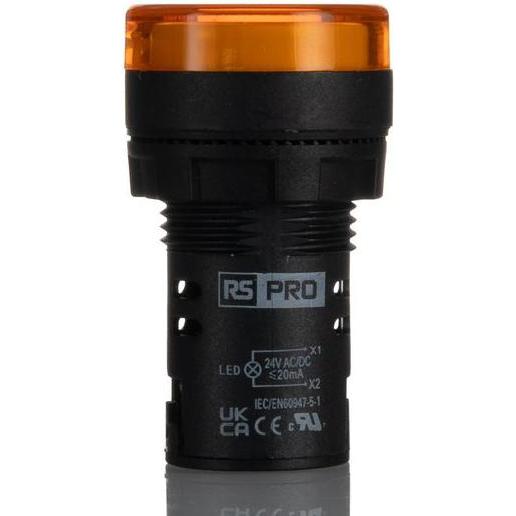 RS PRO Leuchtmelder, 24V ac/dc Gelb, Ausschnitt-Ø - kaufen bei Galaxus