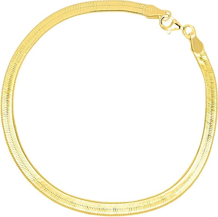Produktbild Candy Armband Herringbone M, 925 Sterling Silber, vergoldet (19 cm, 18k vergoldet, 925 Sterling Silber, 925er Sterlingsilber)