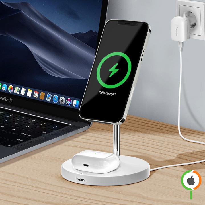 Actual product image Belkin Boost Charge Pro 2-in-1 Wireless Charger with MagSafe (15 W)
