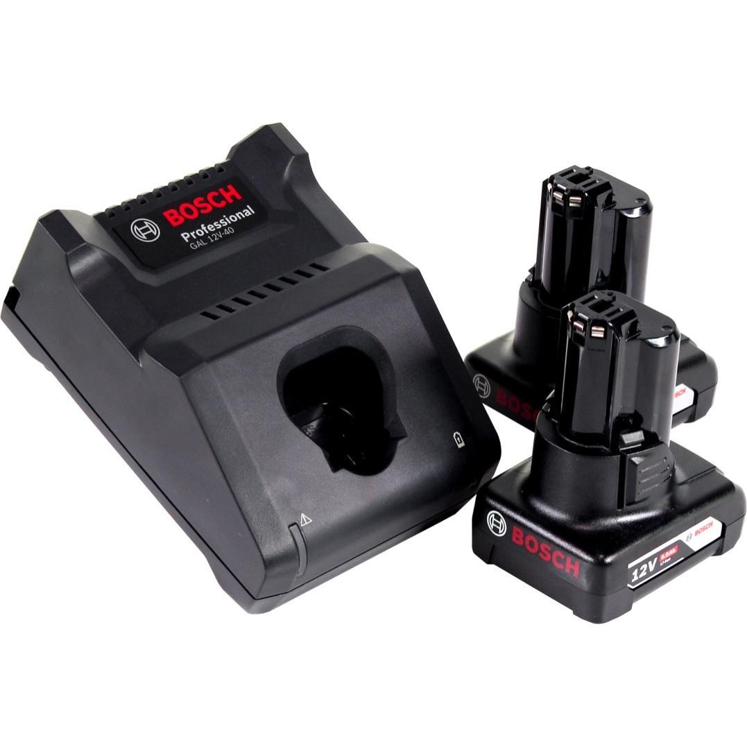 Bosch Professional, Werkzeugakku + Ladegerät, Starter Set (12 V)