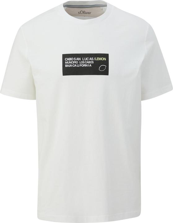 S.Oliver T-Shirt T-Shirt aus Baumwoll-Jersey mit Frontprint (XL)