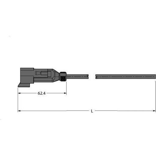 Turck Connettore valvola Deutsch DT04 Cavo di collegamento DT04-3PG-S-10/TXL, Cavo + Spina elettrica, Nero