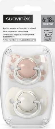 Actual product image Suavinex 2x Schnuller Symmetrisch Birdies SX Pro 6/18m rosa (2x, 6 - 18 Months)