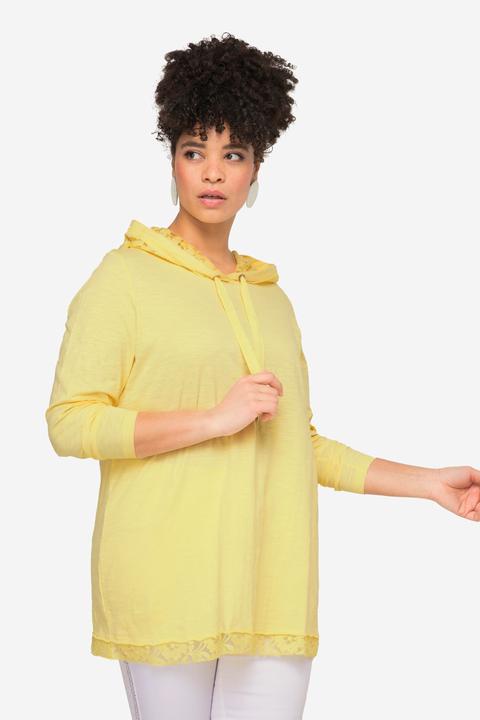 Produktbild Miamoda Langarmshirt, Kapuze, Spitzen-Details (42)