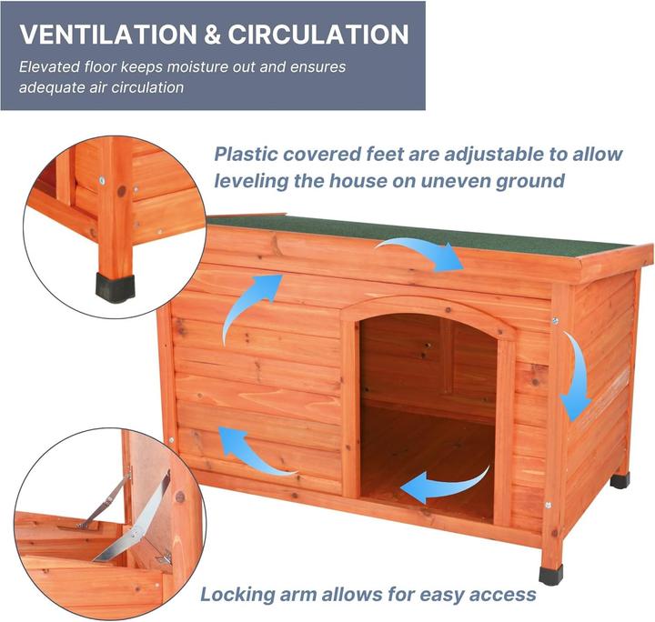 Produktbild Trixie Flachdach-Hundehütte Natura (Hundehütte)