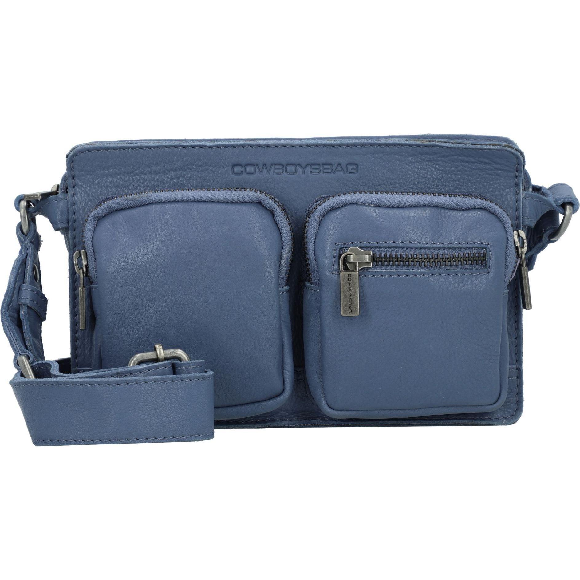 Cowboysbag, Handtasche, Merlin Umhängetasche Leder 22 cm, Blau
