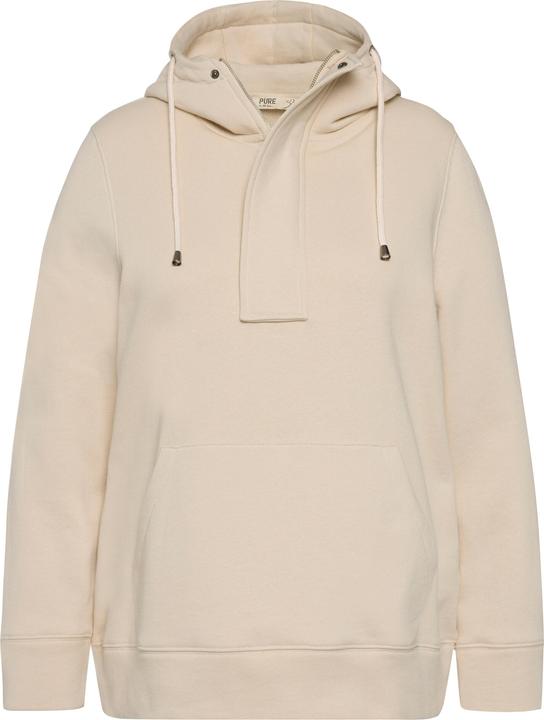 Immagine prodotto Ulla Popken Maglia di cotone biologico con cappuccio, zip e maniche lunghe (46, 48)