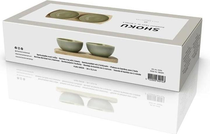 Immagine prodotto Villa Collection Bambus Tablett mit 2 Schälchen Shoku Grün, Material