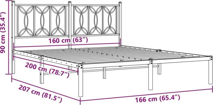 Image du produit vidaXL Bettgestell (160 x 200 cm)