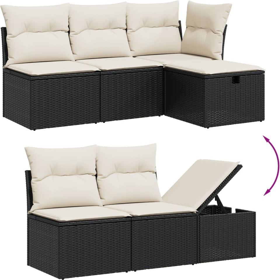 Thumbnail - VidaXL, Gartenlounge, 10-tlg. Garten-Lounge-Set mit Kissen