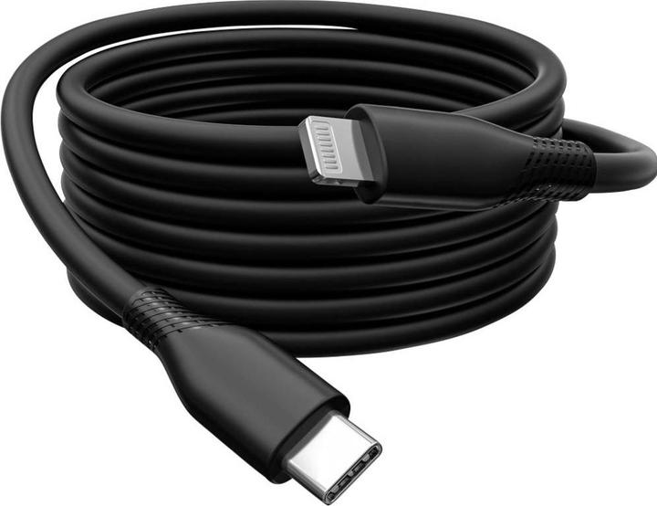 Productafbeelding Digitus Lightning siliconen aansluitkabel, USB-C - Lightning, 1m, zwart (1 m, USB 2.0, 60 W)