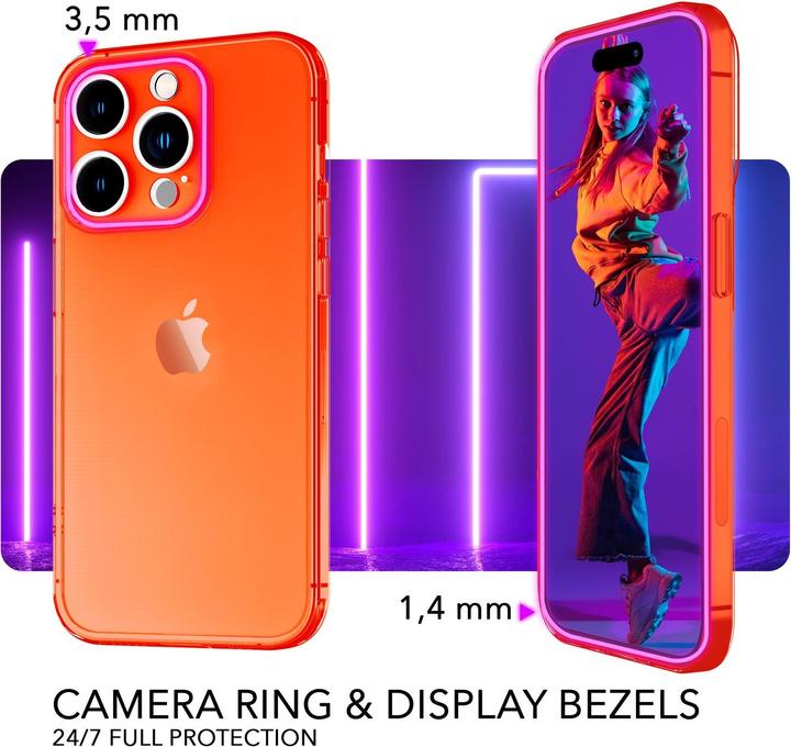 Produktbild Nalia Klar Transparente Neon Silikon Hülle (Apple iPhone 14 Pro Max)