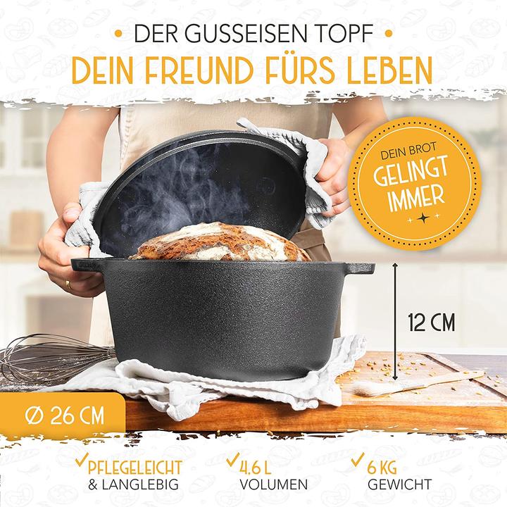 Produktbild Krustenzauber Gusseisen Brot Topf