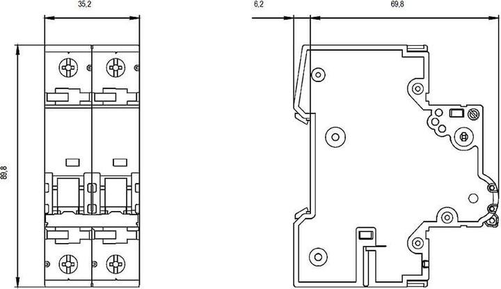 Produktbild Siemens SIEM 5SY5225-7 Leitungsschutzschalter C 25A 2p